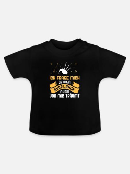 Dudelsackspieler Dudelsack Männer Geschenk - Baby Bio-T-Shirt mit Rundhals - Schwarz