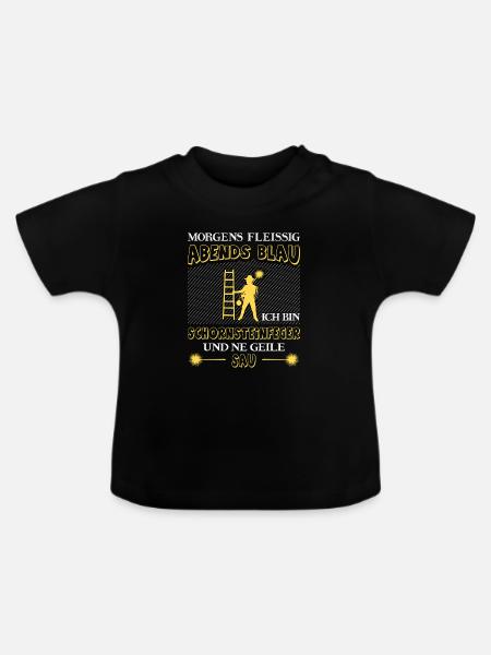 Schornsteinfeger Herren - Baby Bio-T-Shirt mit Rundhals - Schwarz