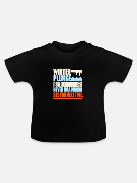 Winter Sprung Kaltwasser-challenge Schwimmfinisher - Baby Bio-T-Shirt mit Rundhals - Schwarz