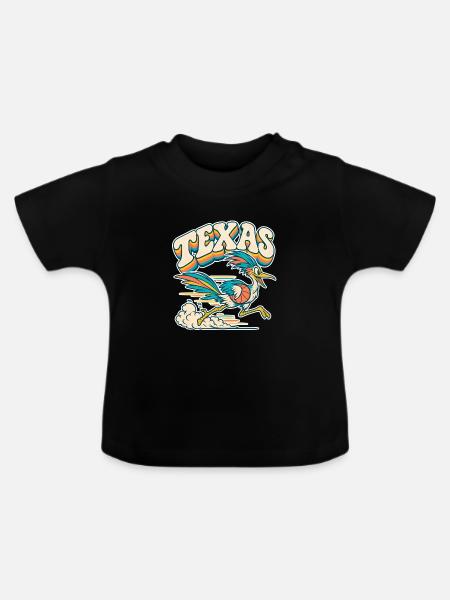 Texas Pelikan Dunk - Baby Bio-T-Shirt mit Rundhals - Schwarz