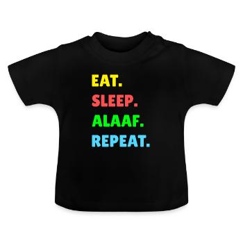 lustige Karneval Sprüche ALAAF - Baby Bio-T-Shirt mit Rundhals - Schwarz - Vorne