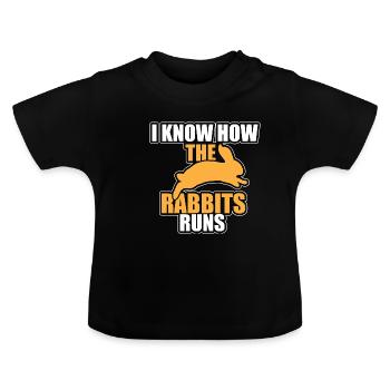 Lustiger Denglisch Spruch Denglisch Sprüche - Baby Bio-T-Shirt mit Rundhals - Schwarz - Vorne