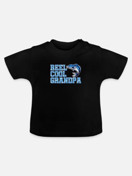 Reel Cool Grandpa - Baby Bio-T-Shirt mit Rundhals - Schwarz