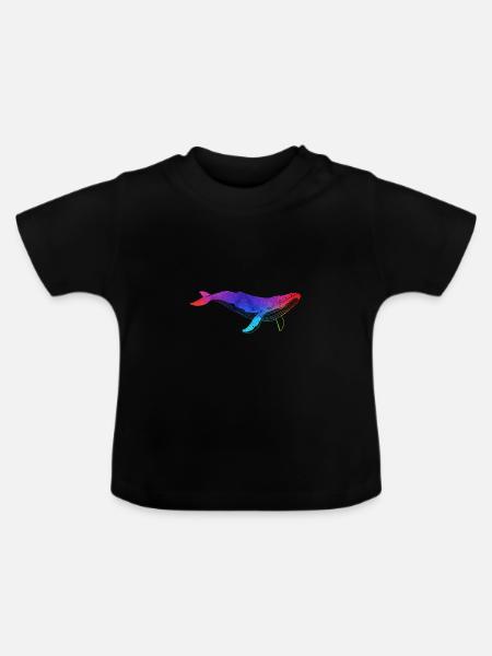 Buckelwahl Humpback Whale - Baby Bio-T-Shirt mit Rundhals - Schwarz