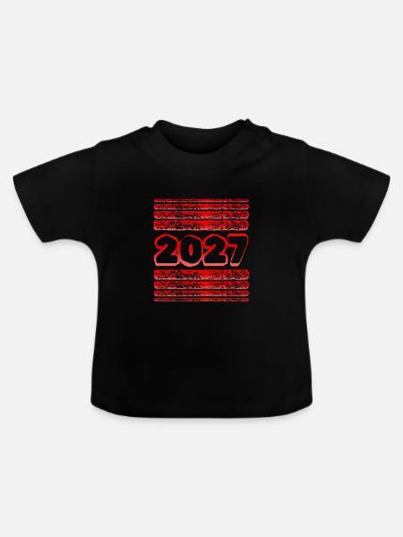 2027 - Baby Bio-T-Shirt mit Rundhals - Schwarz