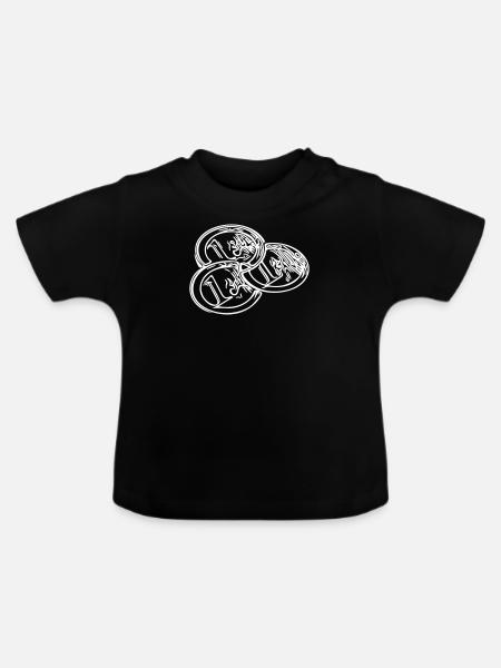 Euro - Baby Bio-T-Shirt mit Rundhals - Schwarz