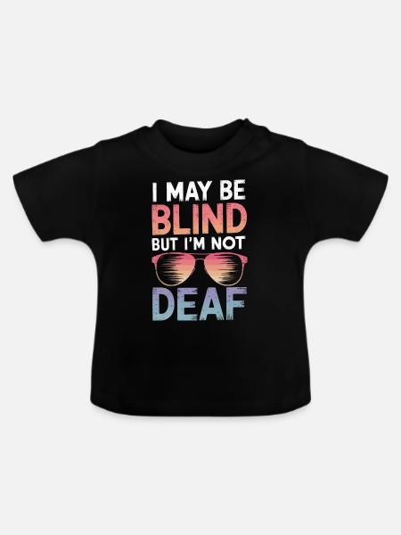 Blinde Blindheit Sehbehinderte Menschen - Baby Bio-T-Shirt mit Rundhals - Schwarz