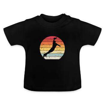 Frisbee - T-shirt bio col rond Bébé - noir - Devant