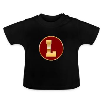 Lettre L - T-shirt bio col rond Bébé - noir - Devant
