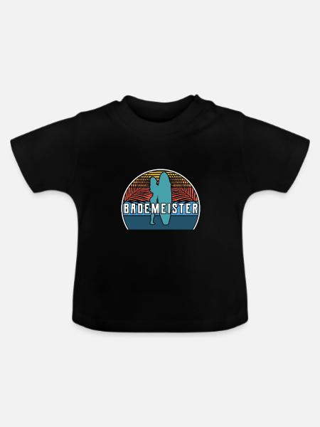 bademeister - Baby Bio-T-Shirt mit Rundhals - Schwarz