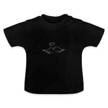 Auréole d'ange - T-shirt bio col rond Bébé - noir - Devant