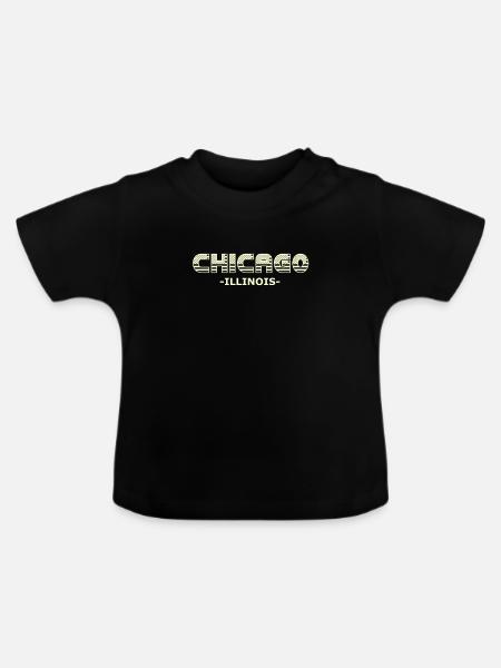 Chicago - Baby Bio-T-Shirt mit Rundhals - Schwarz