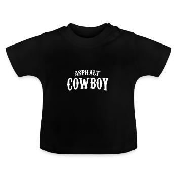 Fernfahrer Trucker Asphalt Cowboy Brummi Geschenk - Baby Bio-T-Shirt mit Rundhals - Schwarz - Vorne