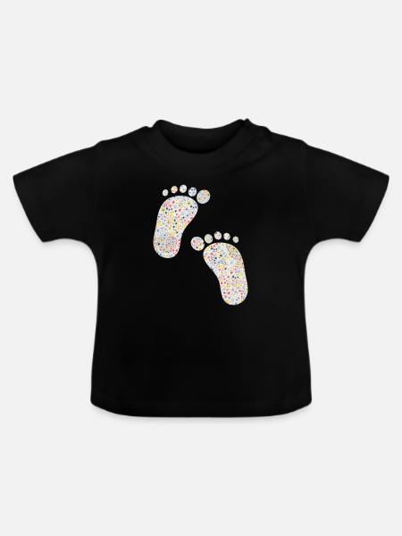 liberty füsse - Baby Bio-T-Shirt mit Rundhals - Schwarz