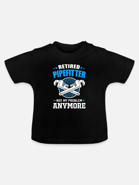 Schlosser Rohr Industrie - Baby Bio-T-Shirt mit Rundhals - Schwarz