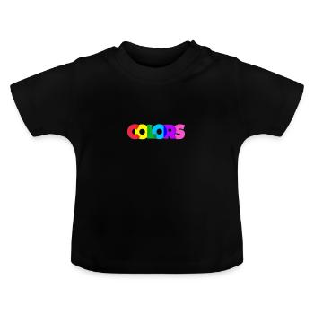 COLORS - T-shirt bio col rond Bébé - noir - Devant