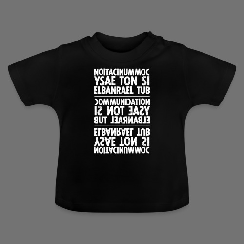 kommunikation vit sixnineline - Ekologisk T-shirt med rund hals baby