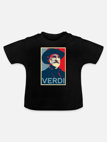 Giuseppe Verdi - Baby Bio-T-Shirt mit Rundhals - Schwarz