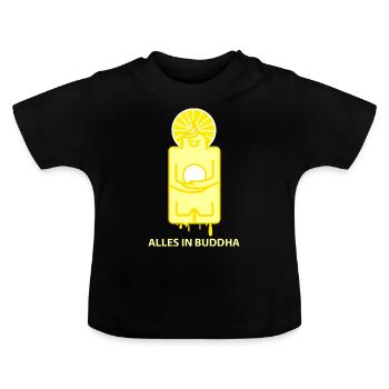 All in butter - Baby Organic T-Shirt with Round Neck - black - Front
