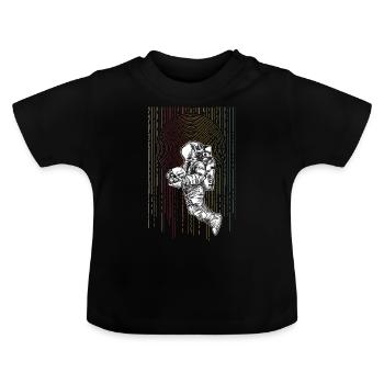 astronaute - T-shirt bio col rond Bébé - noir - Devant