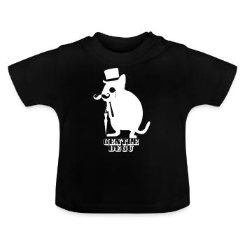 DEGUS | Gentle Degu | Geschenk für Degubesitzer - Baby Bio-T-Shirt mit Rundhals - Schwarz - Vorne