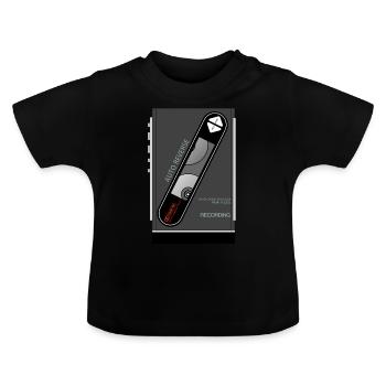 Aufnahme von Walkman - WA - Baby Bio-T-Shirt mit Rundhals - Schwarz - Vorne