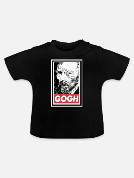 VAN GOGH GEHORCHE - Baby Bio-T-Shirt mit Rundhals - Schwarz