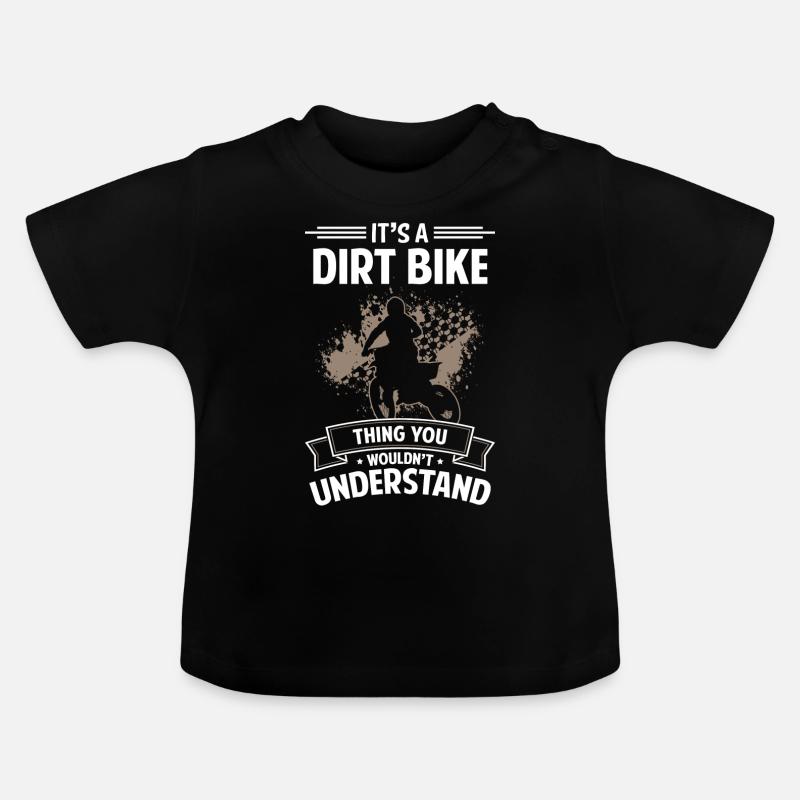 Pilotes de motocross - T-shirt bio col rond Bébé - noir