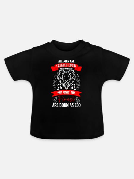 Löwe Tierkreiszeichen Konstellation - Baby Bio-T-Shirt mit Rundhals - Schwarz