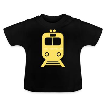 Lyon - Montpellier Zugreise - Baby Bio-T-Shirt mit Rundhals - Schwarz - Vorne