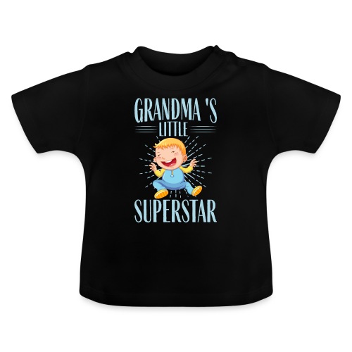 Grandpa's little Superstar - Baby Bio-T-Shirt mit Rundhals