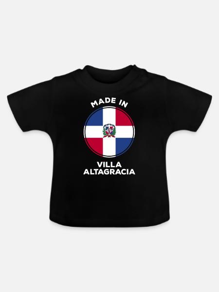 Dominikanische Republik - Baby Bio-T-Shirt mit Rundhals - Schwarz