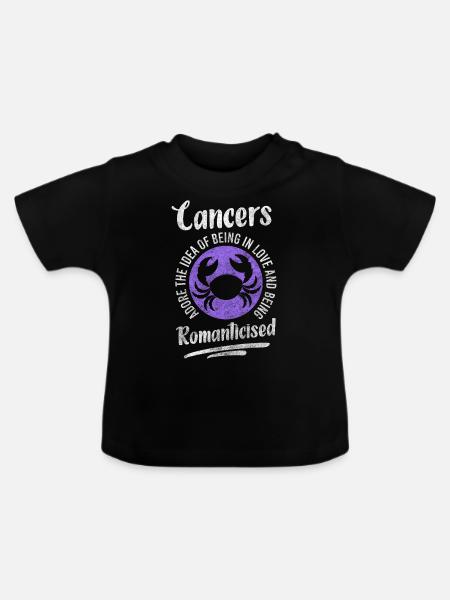 Krebs Astrologie Element Wasser - Baby Bio-T-Shirt mit Rundhals - Schwarz