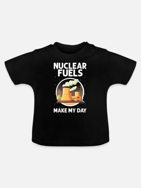 Kernenergie Spruch für Kernenergie - Baby Bio-T-Shirt mit Rundhals - Schwarz