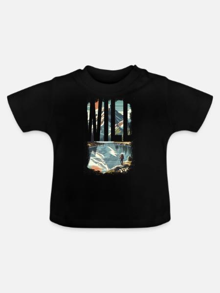 WILDE ERKUNDUNG - Baby Bio-T-Shirt mit Rundhals - Schwarz
