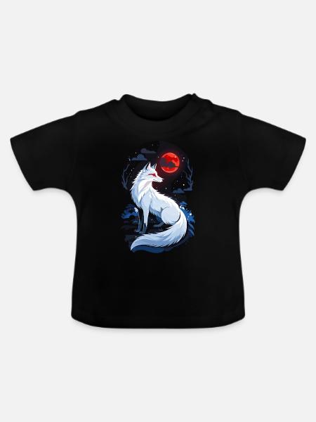 Polarfuchs - Baby Bio-T-Shirt mit Rundhals - Schwarz