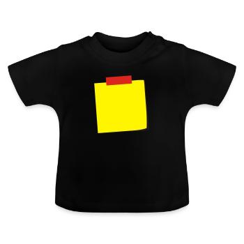 Zettel 3c - Baby Bio-T-Shirt mit Rundhals - Schwarz - Vorne