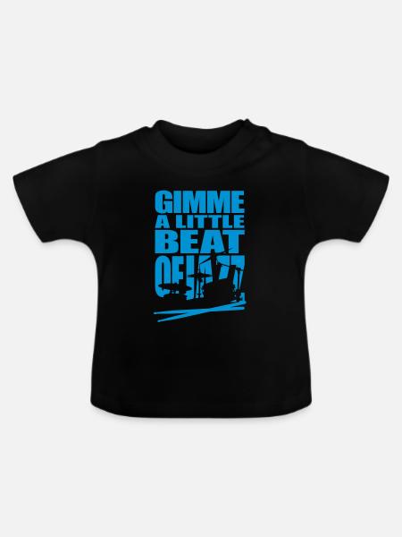 Jazz beat - Baby Bio-T-Shirt mit Rundhals - Schwarz