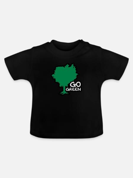 Go Green - Baby Bio-T-Shirt mit Rundhals - Schwarz