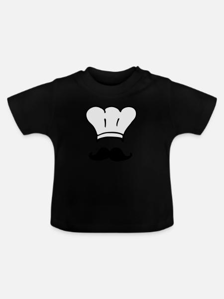Koch - Baby Bio-T-Shirt mit Rundhals - Schwarz