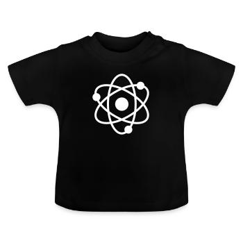 atom - Baby Organic T-Shirt with Round Neck - black - Front