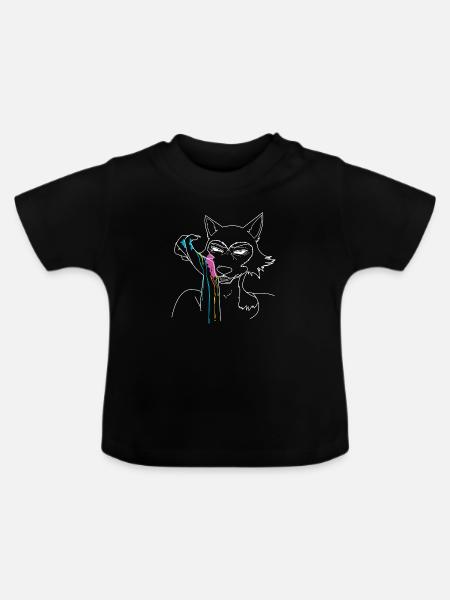 Malerei v2 - Baby Bio-T-Shirt mit Rundhals - Schwarz