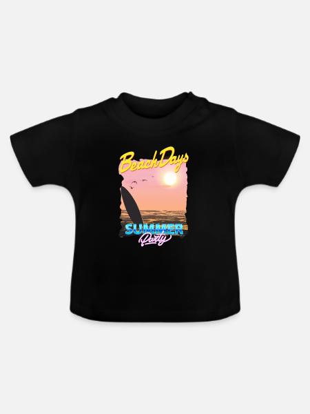 Sommerfest - Baby Bio-T-Shirt mit Rundhals - Schwarz