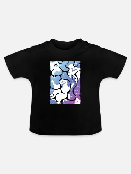 Halloween Geister - Baby Bio-T-Shirt mit Rundhals - Schwarz