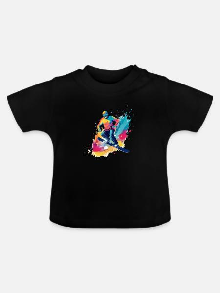 Polo Snowboard - Baby Bio-T-Shirt mit Rundhals - Schwarz