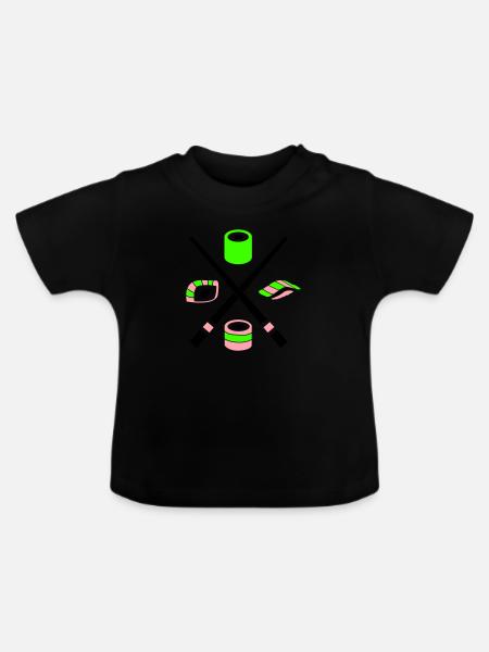 sushi - Baby Bio-T-Shirt mit Rundhals - Schwarz