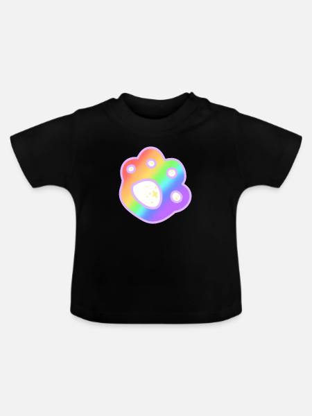 Pride Paw - Baby Bio-T-Shirt mit Rundhals - Schwarz