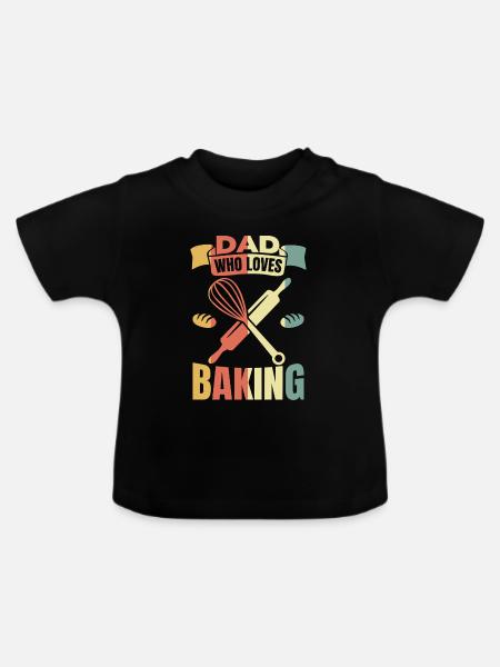 Bäcker Vater - Baby Bio-T-Shirt mit Rundhals - Schwarz