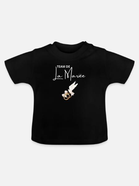 Das Brautteam - Baby Bio-T-Shirt mit Rundhals - Schwarz