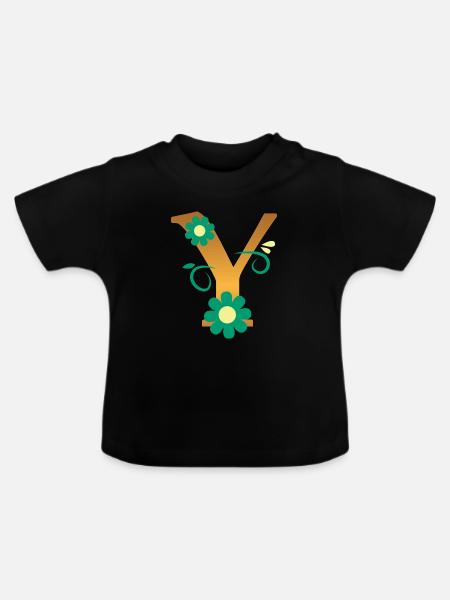 Y - Baby Bio-T-Shirt mit Rundhals - Schwarz